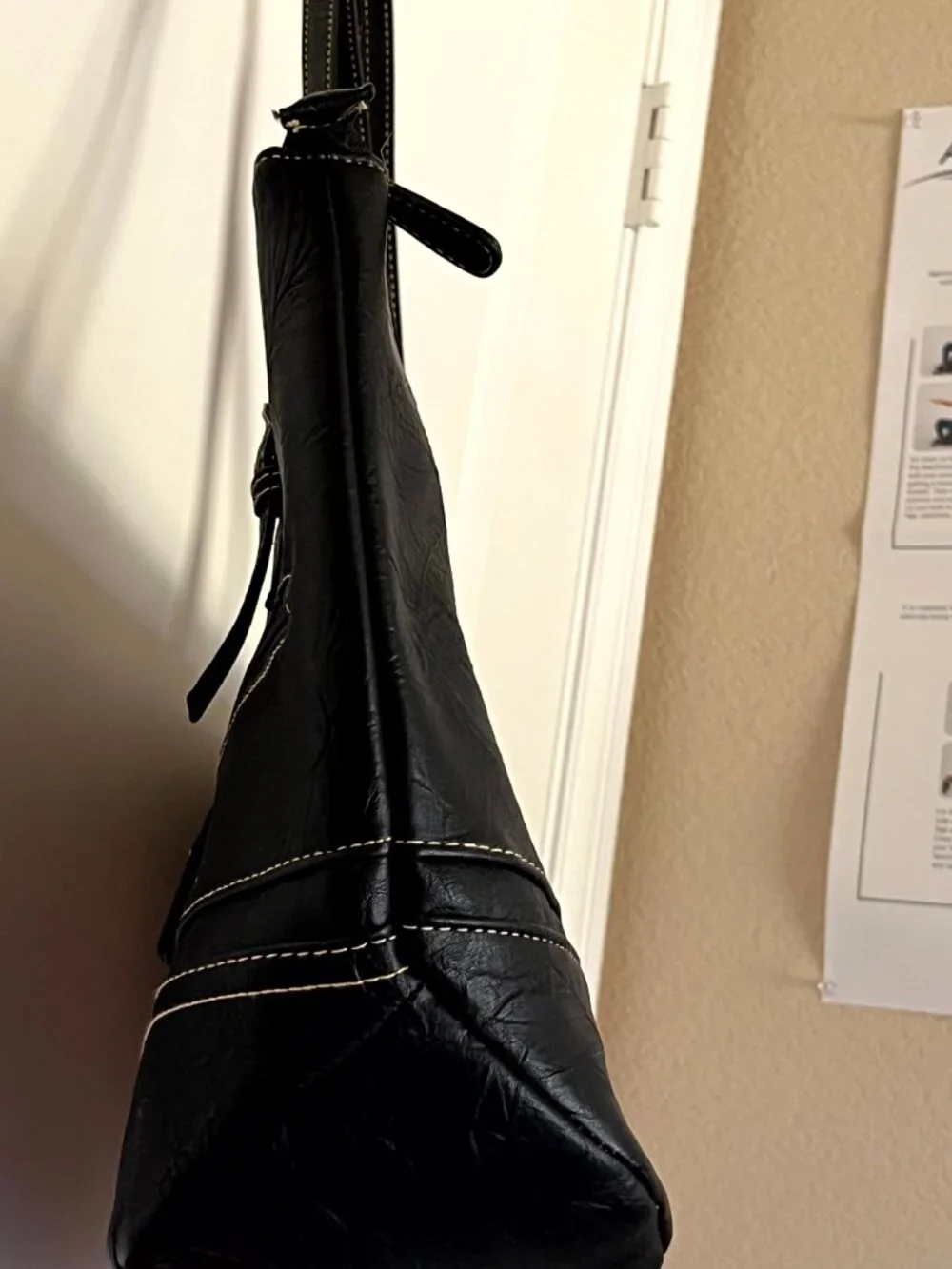NWT Stone Mountain Leather Black Organizer Bag